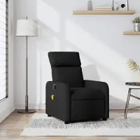 vidaXL Möbel Massage-Relaxsessel, Stoff, Schwarz - Fernseh- & Relaxsessel 3206865
