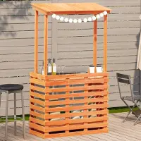 vidaXL Design Gartenbar mit Dach Braun 112,5x57x195,5 cm Massivholz Kiefer, Gartentische 2024 Neu
