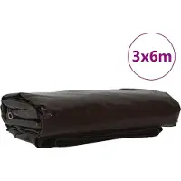 vidaXL Plane 650g / m² Braun 3 x 6 m Canvas mit PVC-Beschichtung