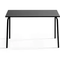Oviala Rechteckiger Metallgartentisch 120 cm Schwarz - Palavas