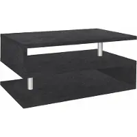 Dmora Couchtisch Goffredo 90x55x41h cm Grau Mehrzweck 2 Fächer