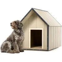 Timbela LP SmartSide Hundehütte - 80 x 118 x H94 cm, Größe L – M972-1