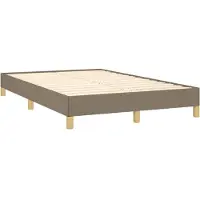 Syfax Bettgestell ohne Matratze Taupe 120x190 cm Stoff