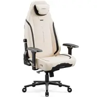 Diablo Chairs Diablo X.Eye Prime Gaming Stuhl mit Kühlfunktion Bürostuhl Schreibtischstuhl, Belastbar bis 140 kg, Größe Normal, Farbe Beige