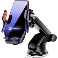 Forcell Stylus Wireless Autotelefonhalterung F-Grip HS6 15W an Windschutzscheibe / Lüftungsöffnung schwarz