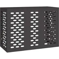 vidaXL Klimaanlagenabdeckung Schwarz 110 x 50 x 80 cm Stahl