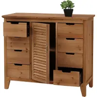 Mendler Apothekerkommode HWC-O63, Schrank Staufächer Schubladen, Vintage Shabby Fensterladenoptik 80x91x40cm Korpus natur