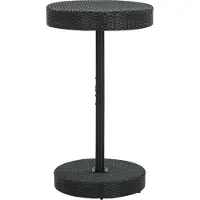 Syfax Gartentisch Schwarz 60,5x106 cm Poly Rattan