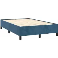 Syfax Bettgestell ohne Matratze Dunkelblau 120x190 cm Samt