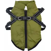vidaXL Hundemantel Olivegrün L40 Fleece und Polyester