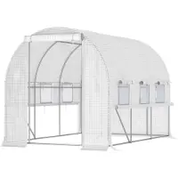 Outsunny Foliengewächshaus, 2,95x2x2 m Tunnel-Gewächshaus, Winddichtes Treibhaus