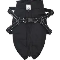 vidaXL Hundemantel Schwarz L32 Fleece und Polyester
