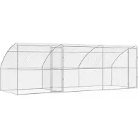vidaXL Hundekäfig 3 stk. Silber 6 x 2 x 2 m Verzinkter Stahl