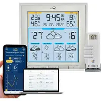 TFA-Dostmann TFA 35.8105 WLAN Funkwetterstation TFA.me ID-08 Wetterprognose wetter.com 5 Tage mit Wettersymbolen : weiß : ohne Batterien