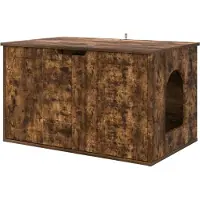 Syfax Katzenhaus Geräucherte Eiche 85 x 55 x 50,5 cm Holzwerkstoff