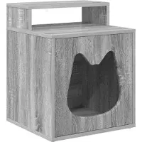 Syfax Katzenhaus Graues Sonoma 42,5 x 40 x 53,5 cm Holzwerkstoff