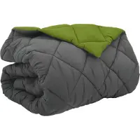 vidaXL Winterbettdecke 220 x 240 cm 450 g/m² Grün und Anthrazit
