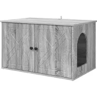 Syfax Katzenhaus Graues Sonoma 85 x 55 x 50 cm Holzwerkstoff