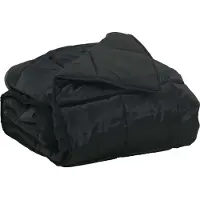 vidaXL Sommerdecke Schwarz 135 x 200 cm Satin und Mikrofaser