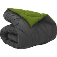 vidaXL Winterbettdecke 135 x 200 cm 450 g/m² Grün und Anthrazit