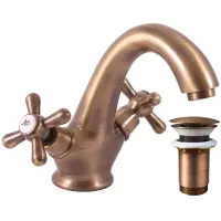 RAV copy of MORAVA Waschtischarmatur mit Siphon in Gold (vergoldet) SLEZAK Ihre Auswahl: Mit Siphon,