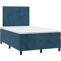 Syfax Boxspringbett mit Matratze Dunkelblau 120x190 cm Samt