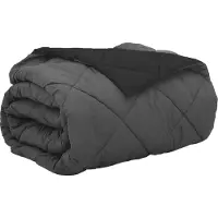 vidaXL Sommerdecke 220 x 260 cm Sommer 200 gsm Schwarz und Anthrazit