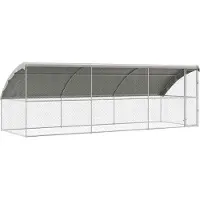 Syfax Hundekäfig 3 pcs Silber 6 x 2 x 2 m Verzinkter Stahl