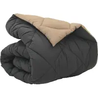 vidaXL Winterbettdecke 140 x 220 cm 450 g/m² Anthrazit und Taupe