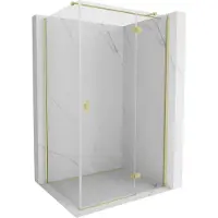 Mexen Mist H T Duschkabine schwingtür rechts 115 x 85 cm, transparent, gebürstetes Gold - 8A5T-115-085-55-00-P