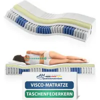 AM Qualitätsmatratzen | Visco-Taschenfederkernmatratze 160x200 cm - H2 - Germany