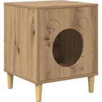 Syfax Katzenhaus Kunsthandwerk Eiche 42,5 x 40 x 53 cm Holzwerkstoff