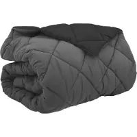vidaXL Winterbettdecke 220 x 260 cm 450 g/m² Schwarz und Anthrazit