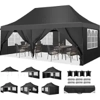 Sonstiges Faltpavillon 3x6m Wasserdicht Stabil Winterfest mit Seitenwänden Sandsack