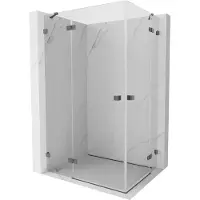 Mexen Lunar Duo Duschkabine Drehbar 120 x 90 cm, transparent, gebürstetes Gun Gray - 834-120L-090P-66-00