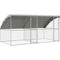 Syfax Hundekäfig 2 pcs Silber 4 x 2 x 2 m Verzinkter Stahl