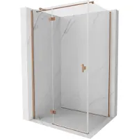 Mexen Mist H T Duschkabine, links angeschlagen, 105 x 95 cm, transparent, gebürstetes Kupfer - 8A5T-105-095-65-00-L