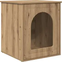 Syfax Katzenhaus Kunsthandwerk Eiche 53 x 52 x 62 cm Holzwerkstoff