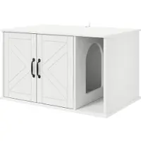 Syfax Katzenhaus Weiß 85 x 55 x 50 cm Holzwerkstoff