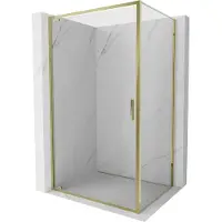 Mexen Exo Duschkabine mit Tür 95 x 70 cm, transparent, gold - 8181-095-070-50-00