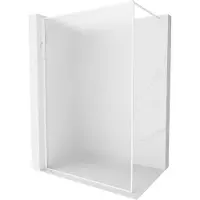 Mexen Kioto-XF Duschwand Walk-in mit Rahmen 100 x 202 cm, matt 10 mm, weiß - 800-100-104-20-30-X