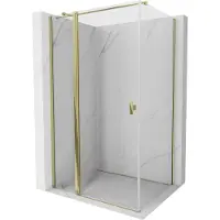 Mexen Mist T Duschkabine, schwenkbar, 115 x 70 cm, transparent, gold - 8A4T-115-070-50-00