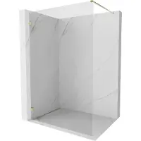 Mexen Lunar Duschwand Walk-in links 80 x 200 cm, transparent 8 mm, gold - 830-080-000-50-00-L