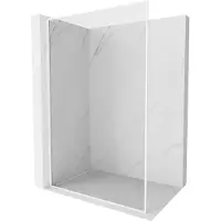 Mexen Kioto-F L Duschwand Walk-in mit Rahmen 55 x 202 cm, transparent 8 mm, weiß - 800-055-174-20-00