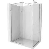 Mexen Kioto-F Duschwand Walk-in mit Rahmen 90 x 85 cm, transparent 8 mm, Chrom - 800-090-202-04-00-085
