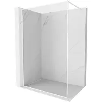 Mexen Kioto-F Duschwand Walk-in mit Rahmen 125 x 202 cm, transparent 8 mm, weiß - 800-125-104-20-00