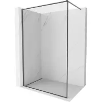 Mexen Kioto-XF Walk-in Duschwand mit Rahmen 120 x 202 cm, transparent 10 mm, gebürstetes Gun Grey - 800-120-104-66-00-X