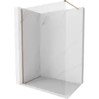 Mexen Kioto-X Duschwand Walk-in 160 x 200 cm, transparent 10 mm, gebürstetes Kupfer - 800-160-101-65-00-X