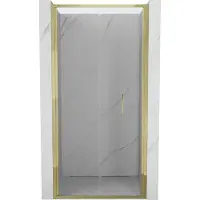 Mexen Exo faltbare Duschabtrennung 75 cm, transparent, gold - 816-075-000-50-00