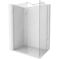 Mexen Kioto-X Duschwand Walk-in 120 x 120 cm, transparent 10 mm, gebürsteter Nickel - 800-120-202-97-00-120-X